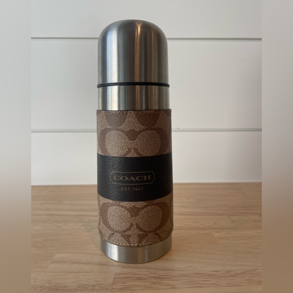Coach Stainless Steel Travel Thermos